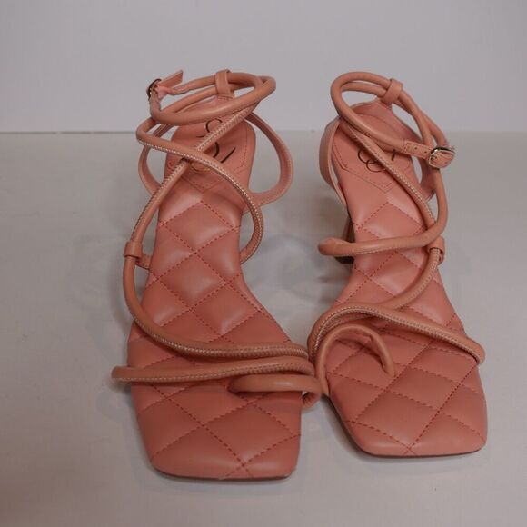 Sam Edelman Maven Heeled Slide Leather Strappy Sandals Womens Size 10 - Picture 1 of 9